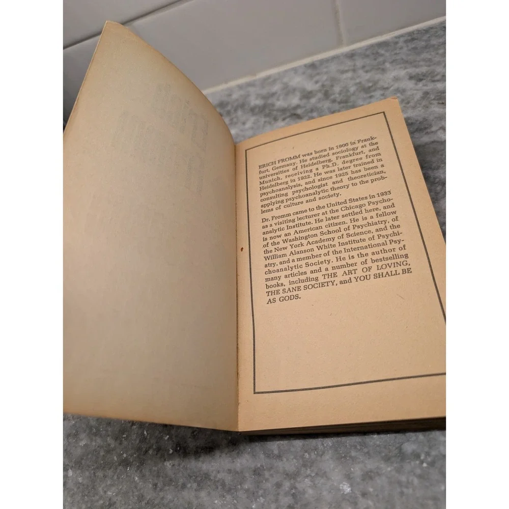 Escape From Freedom Erich From 1965 Paperback‎ - Discus Books